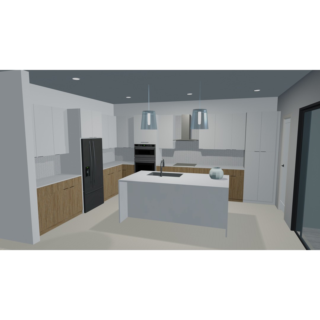 Coral Breeze Villa 3D Model – Low Poly Architectural Design, FBX - View 13