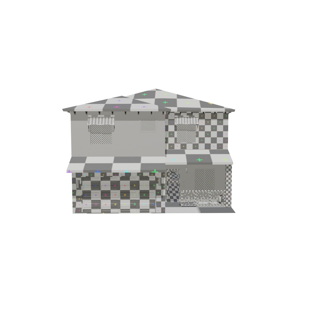 Coral Breeze Villa 3D Model – Low Poly Architectural Design, FBX - View 8
