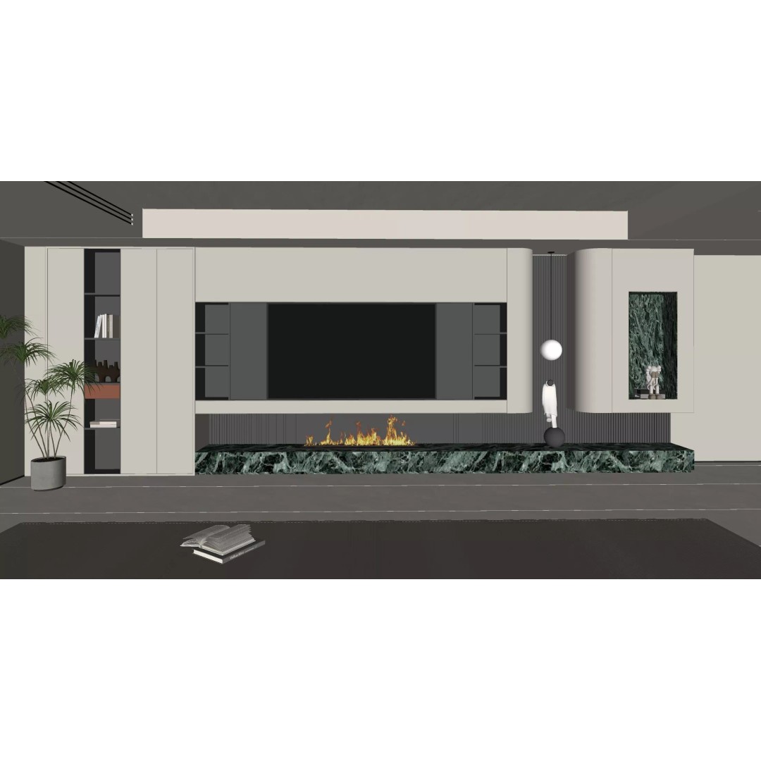 Italian Style Living Room 3D Model – Modern Interior Scene, FBX, Blender