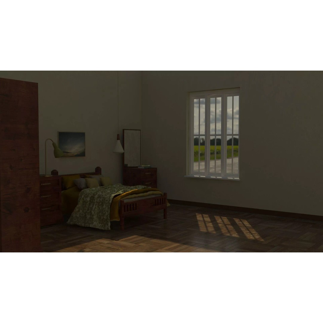 Traditional Bedroom Furniture Collection 3D Model – Classic Wooden Set for Archviz - View 10