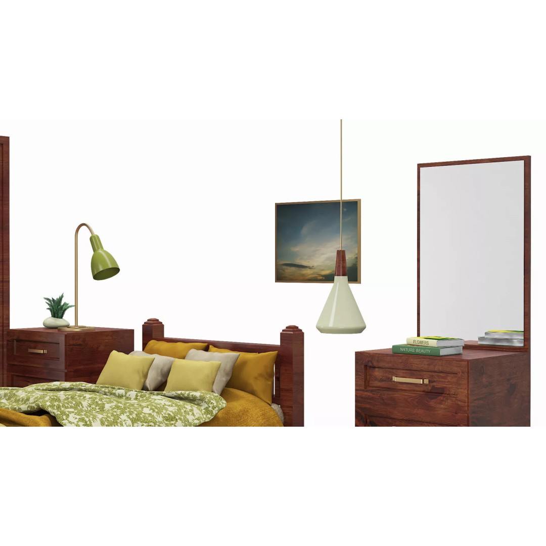 Traditional Bedroom Furniture Collection 3D Model – Classic Wooden Set for Archviz - View 21
