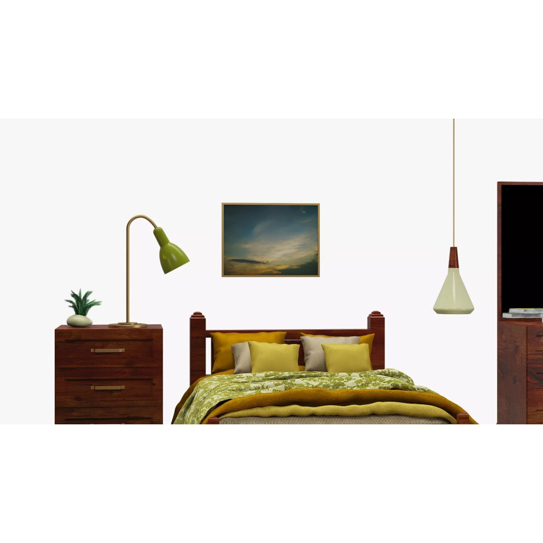 Traditional Bedroom Furniture Collection 3D Model – Classic Wooden Set for Archviz - View 22