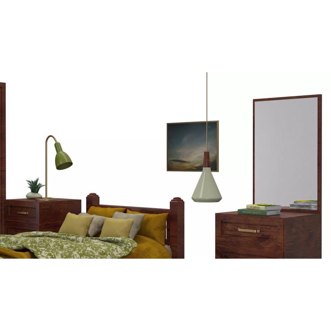 Traditional Bedroom Furniture Collection 3D Model – Classic Wooden Set for Archviz - View 26