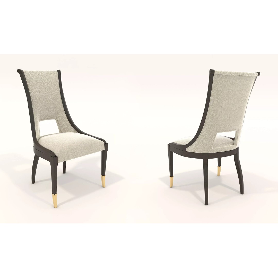 Luxury Dark Wood Dining Set 3D Model – Elegant Furniture Collection, FBX - View 7