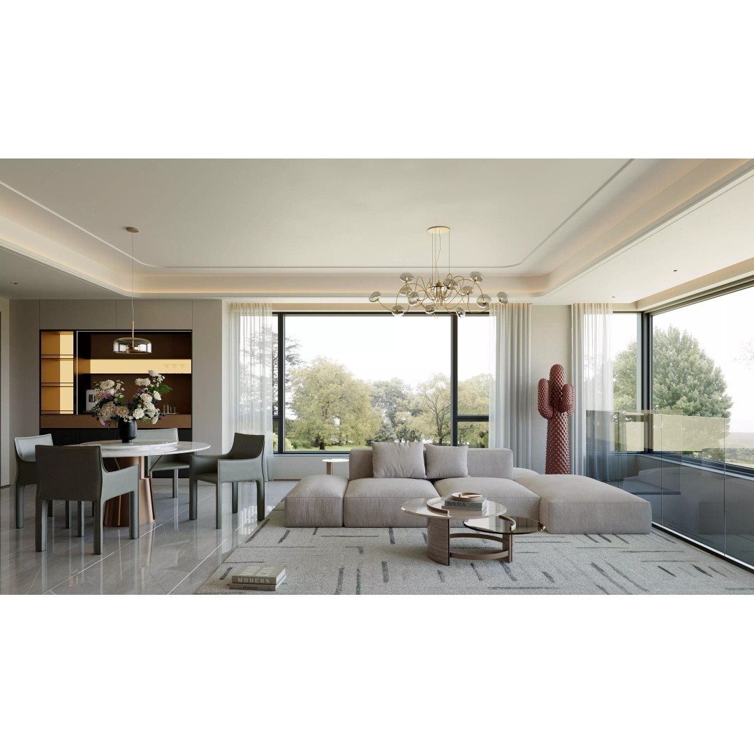 Modern Living Room 3D Model – Luxurious Interior with Textures, FBX - View 2