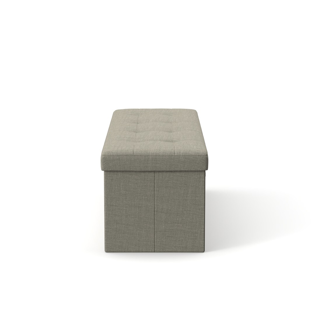Ottoman 3D Model – Realistic Fabric Pouf for Interiors, FBX, OBJ - View 5
