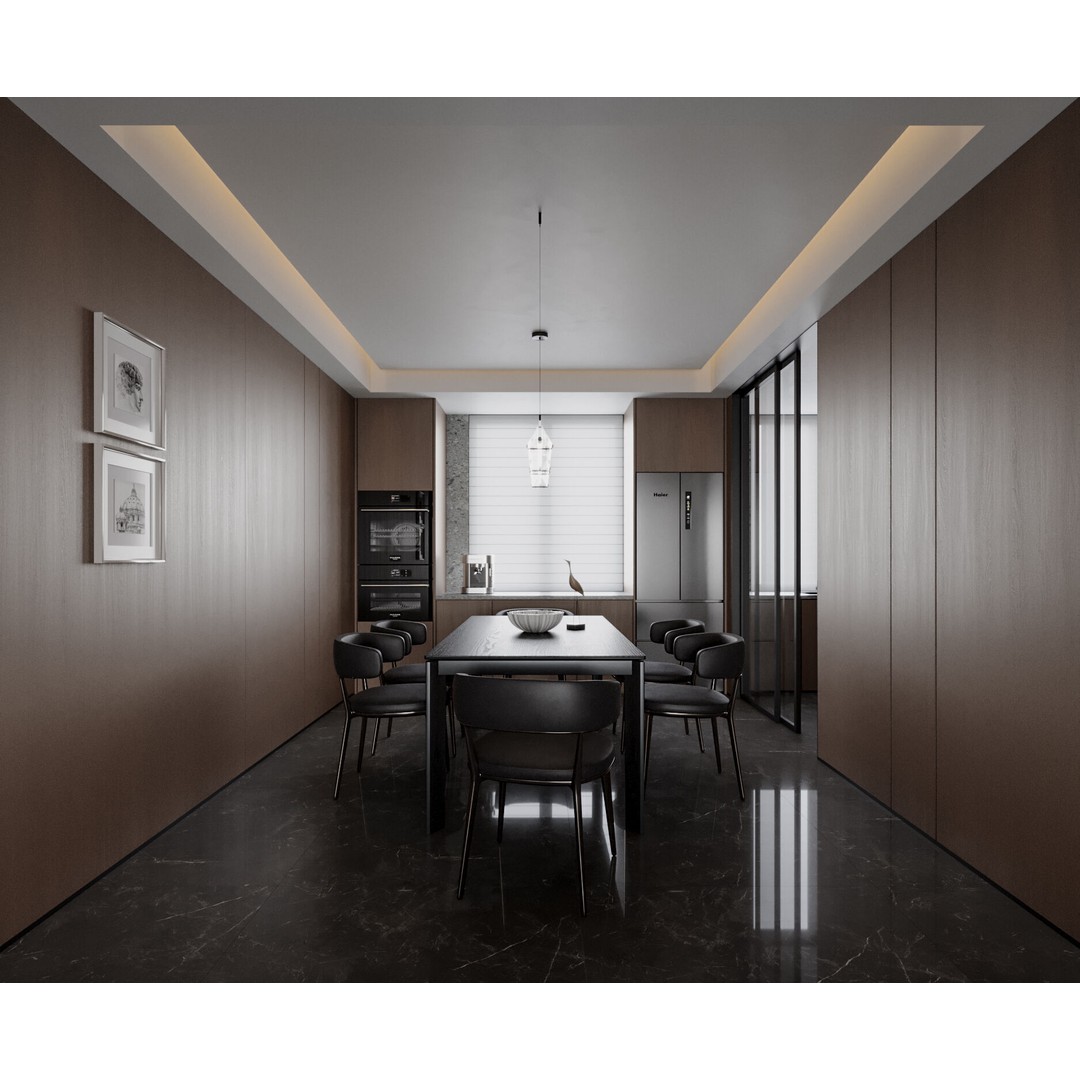 Modern Living Room 3D Model – Textured Interior Scene, Corona Renderer - View 3
