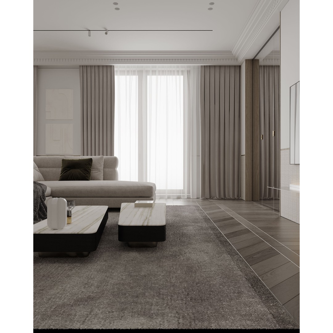Cozy Living Room 3D Model – Modern Interior Scene, Corona Renderer - View 11