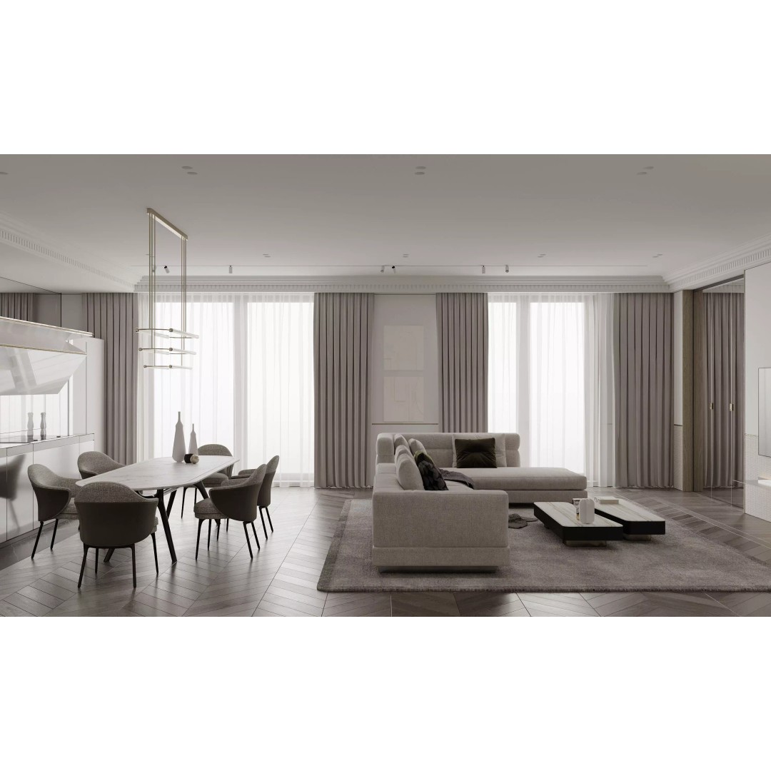 Cozy Living Room 3D Model – Modern Interior Scene, Corona Renderer - View 2