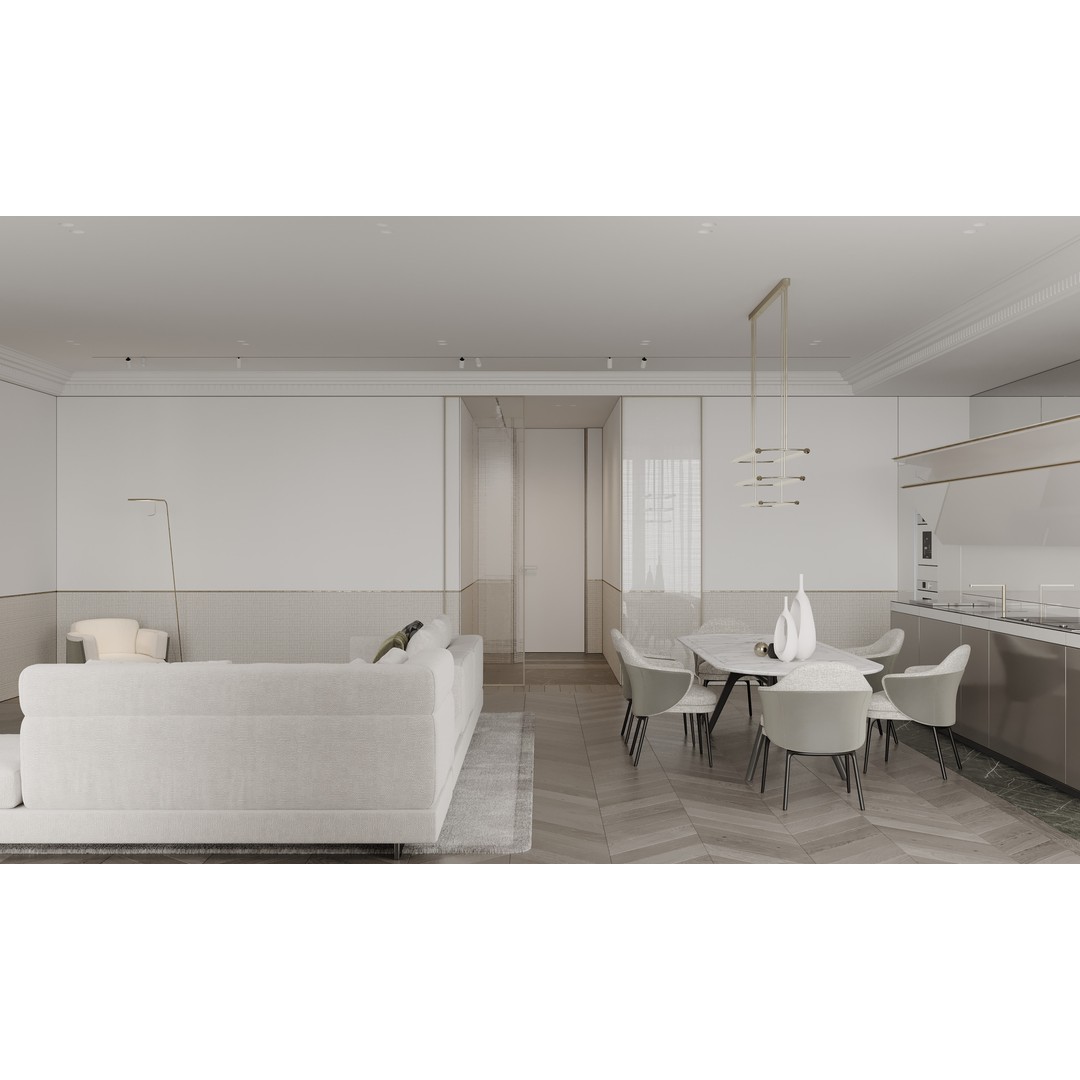 Cozy Living Room 3D Model – Modern Interior Scene, Corona Renderer - View 6