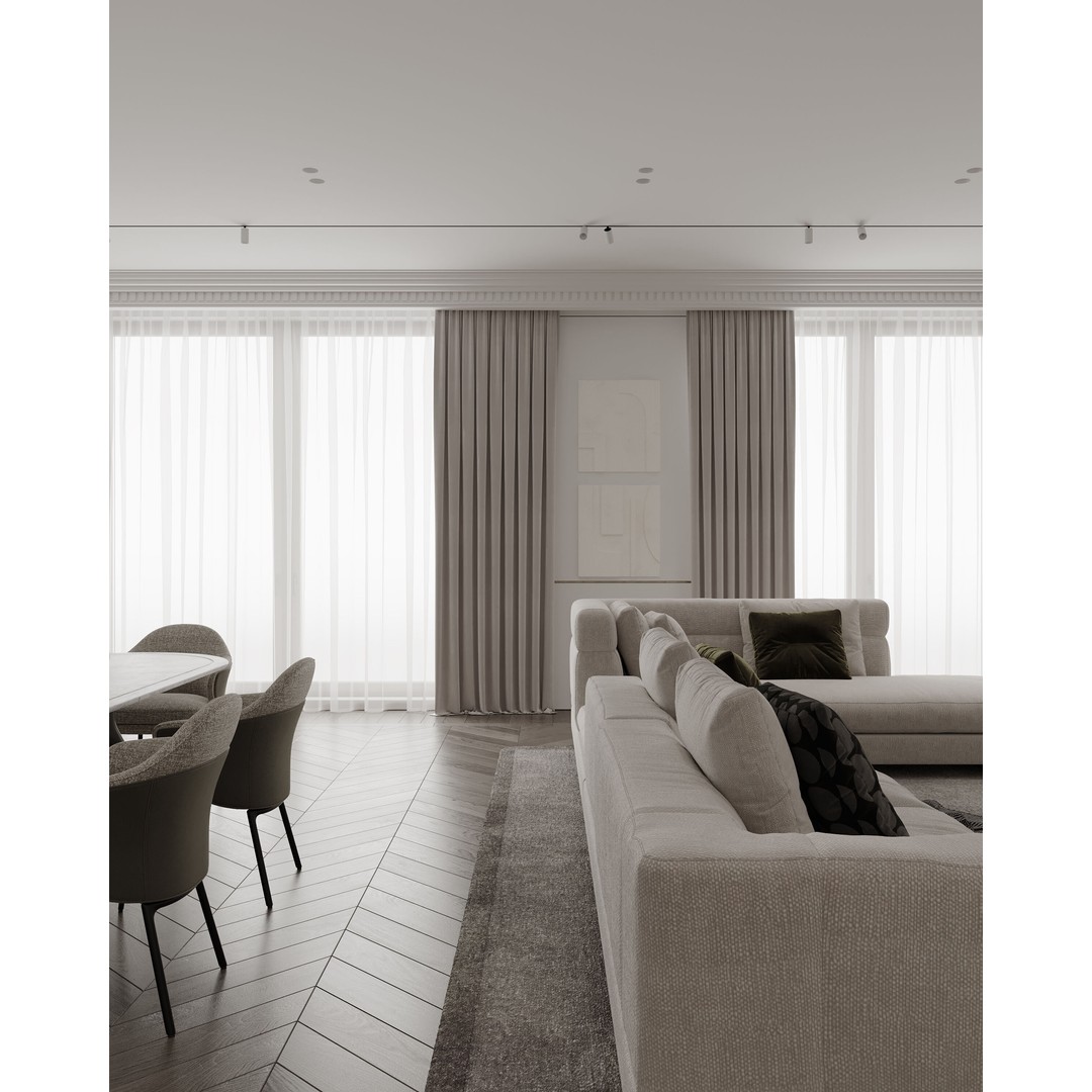 Cozy Living Room 3D Model – Modern Interior Scene, Corona Renderer - View 8