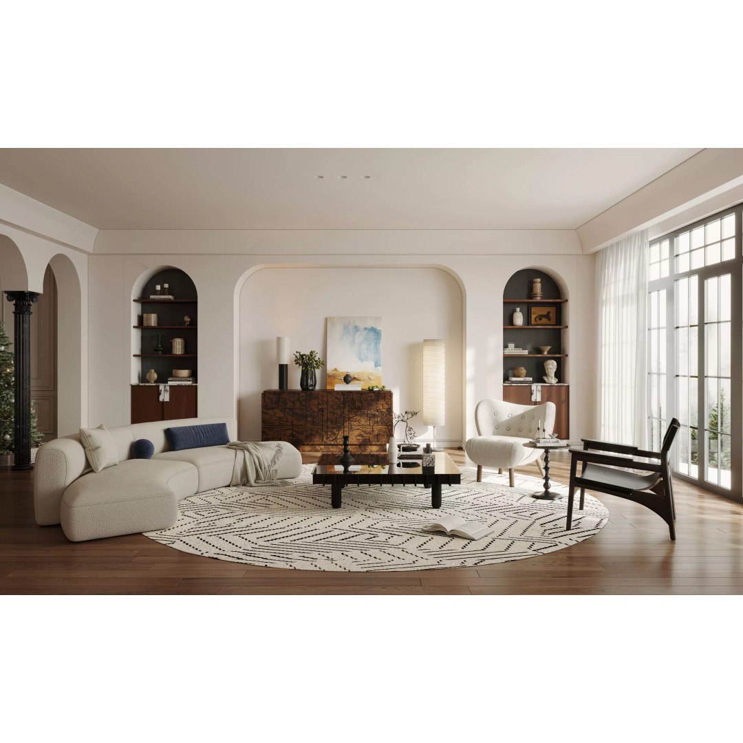 Apartment Interior Scenes 3D Model – Stylish Living Room Asset, FBX - View 2