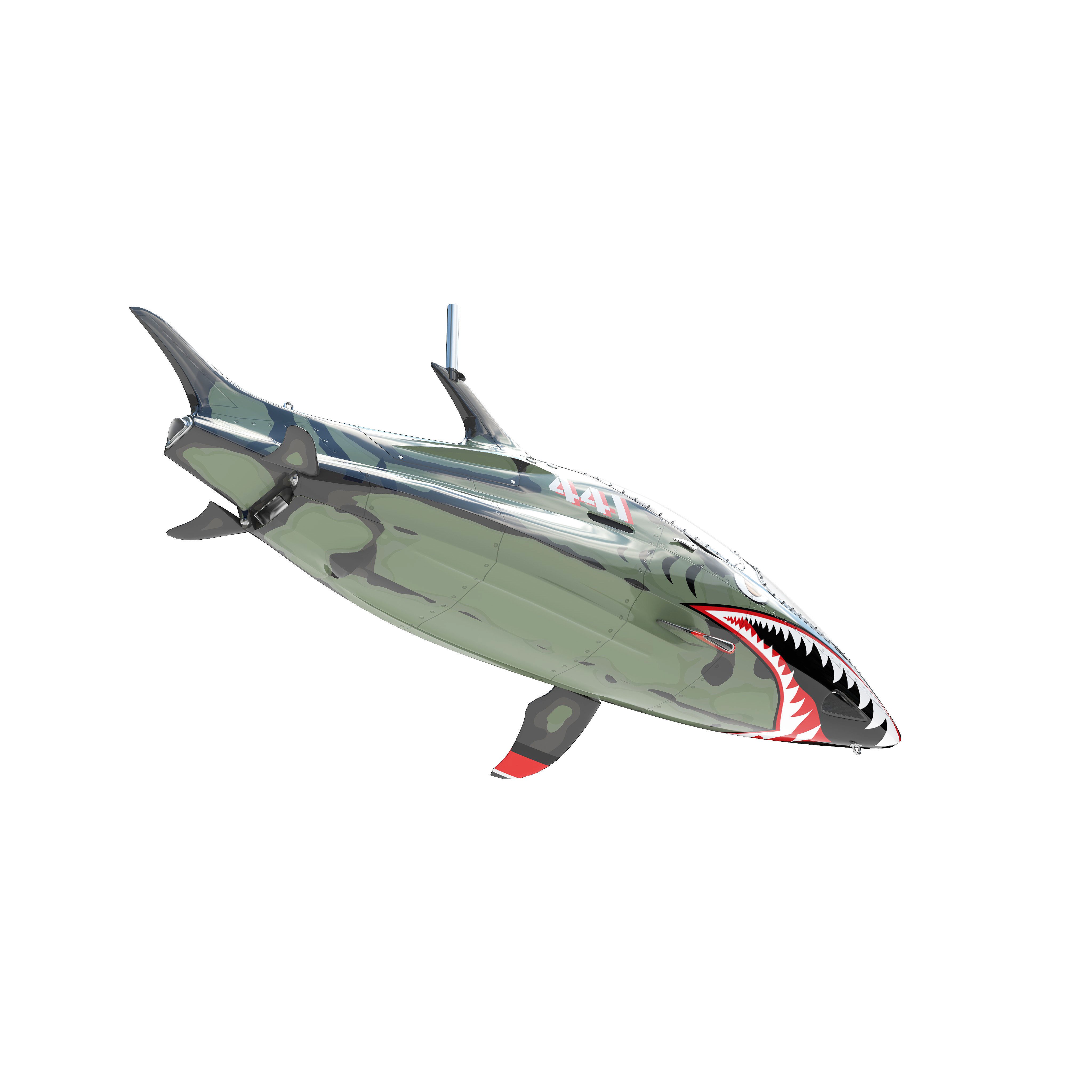 Seabreacher Camo Green - Game-Ready 3D Model - View 12