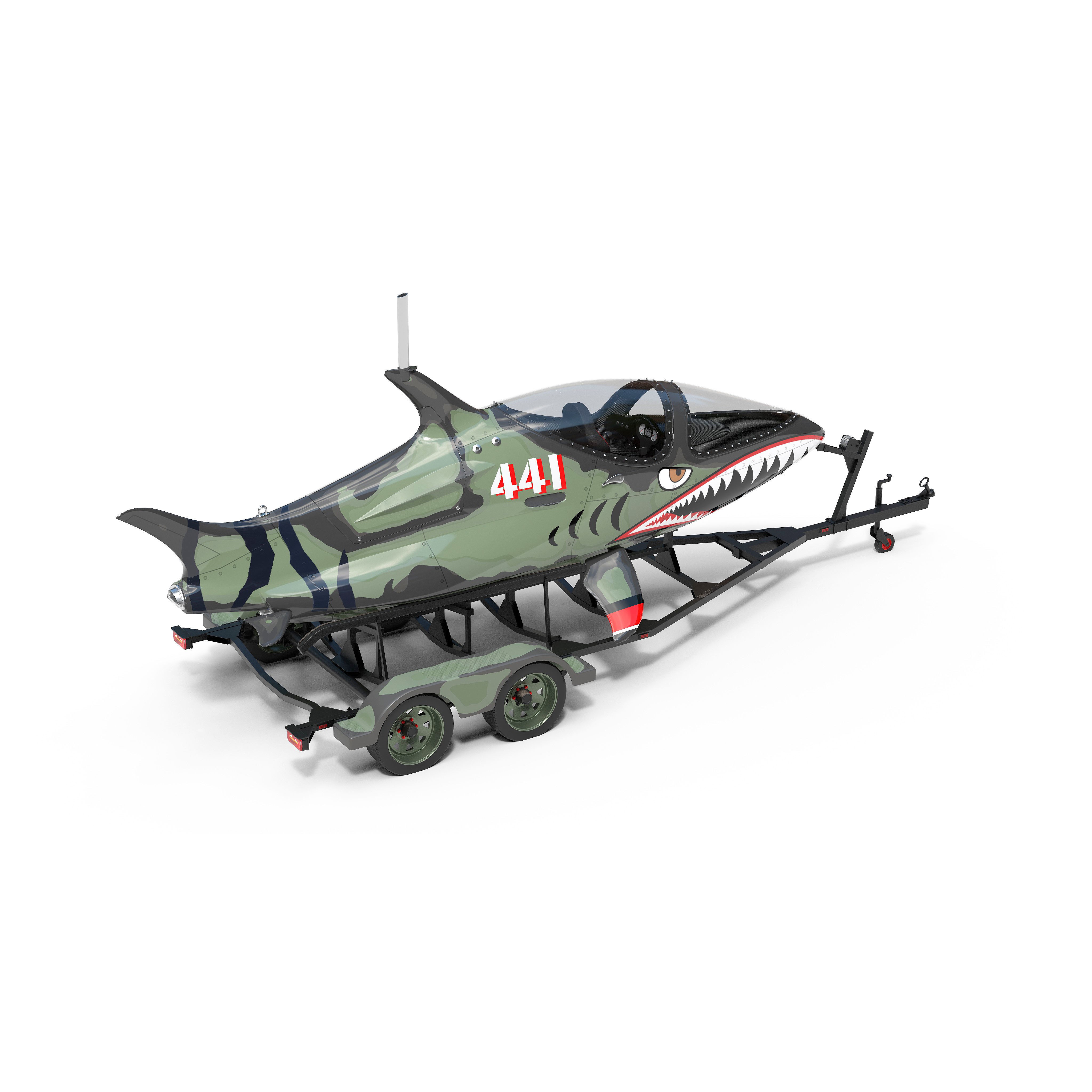 Seabreacher Camo Green - Game-Ready 3D Model - View 14