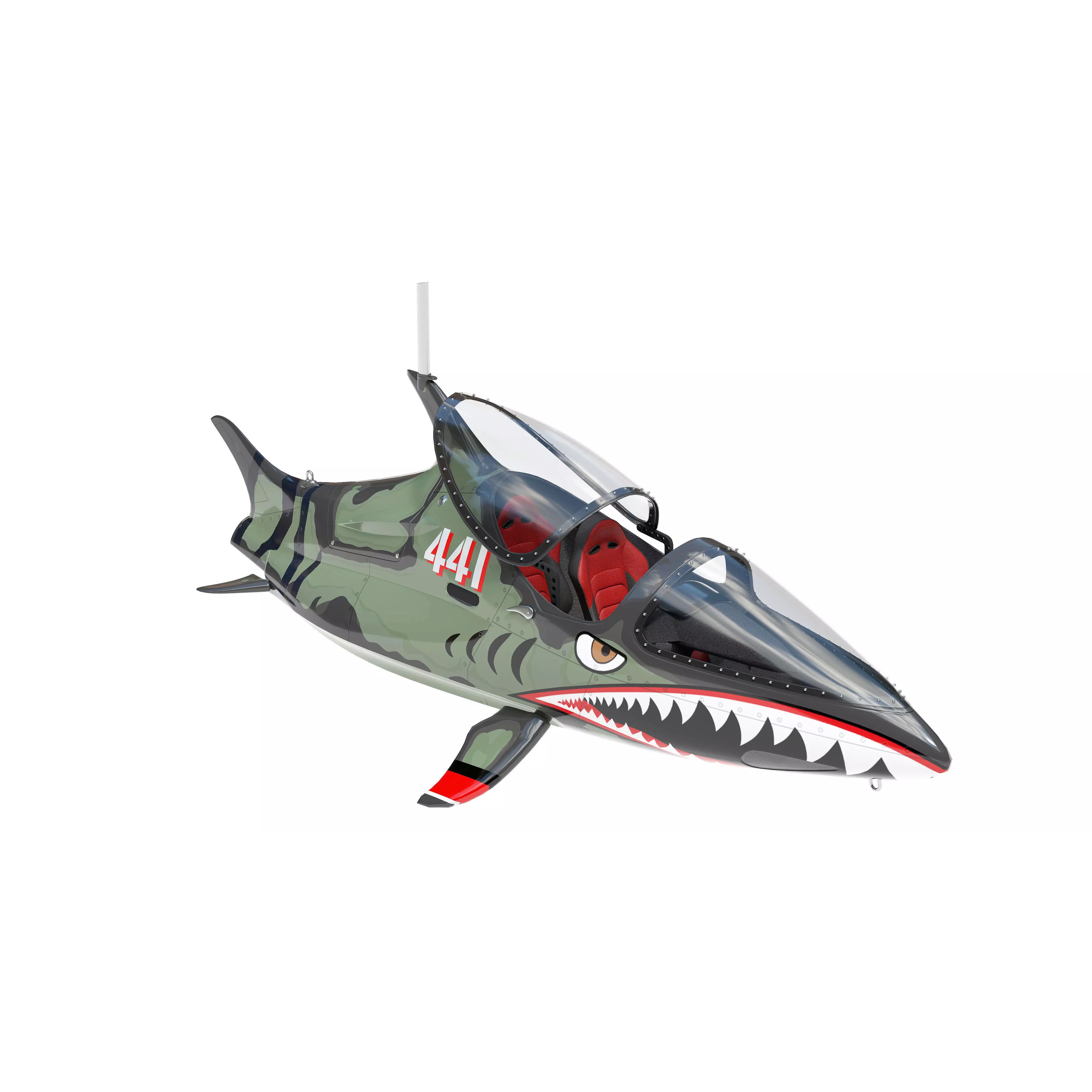 Seabreacher Camo Green - Game-Ready 3D Model - View 5