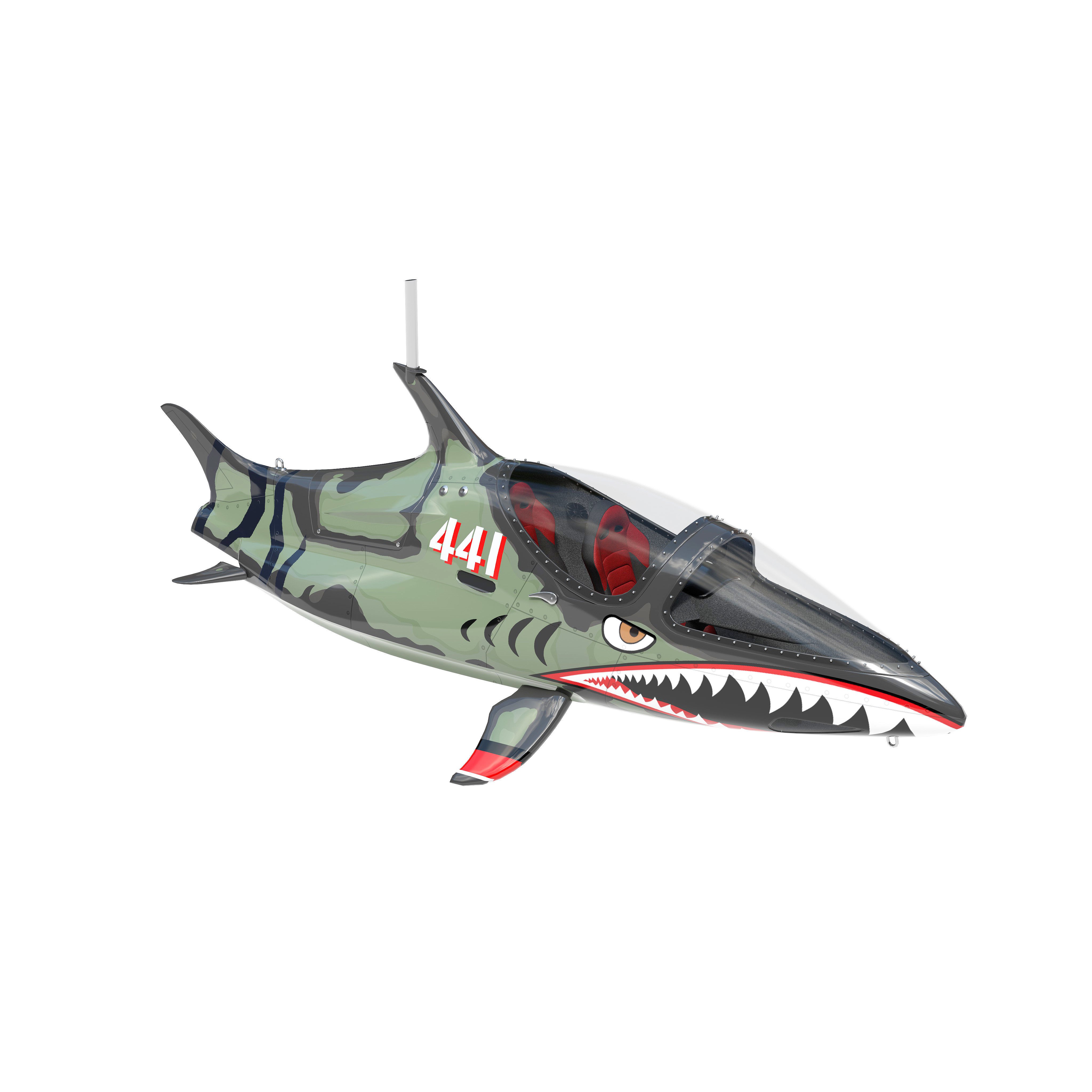 Seabreacher Camo Green - Game-Ready 3D Model - View 9
