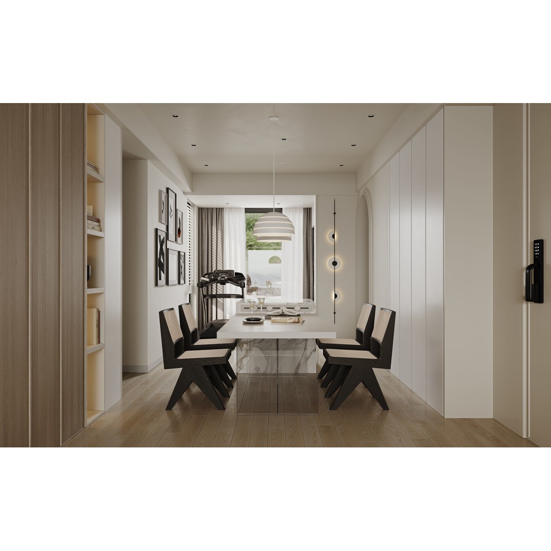 Stylish Apartment Interior 3D Model – Textured Living Space, FBX - View 3