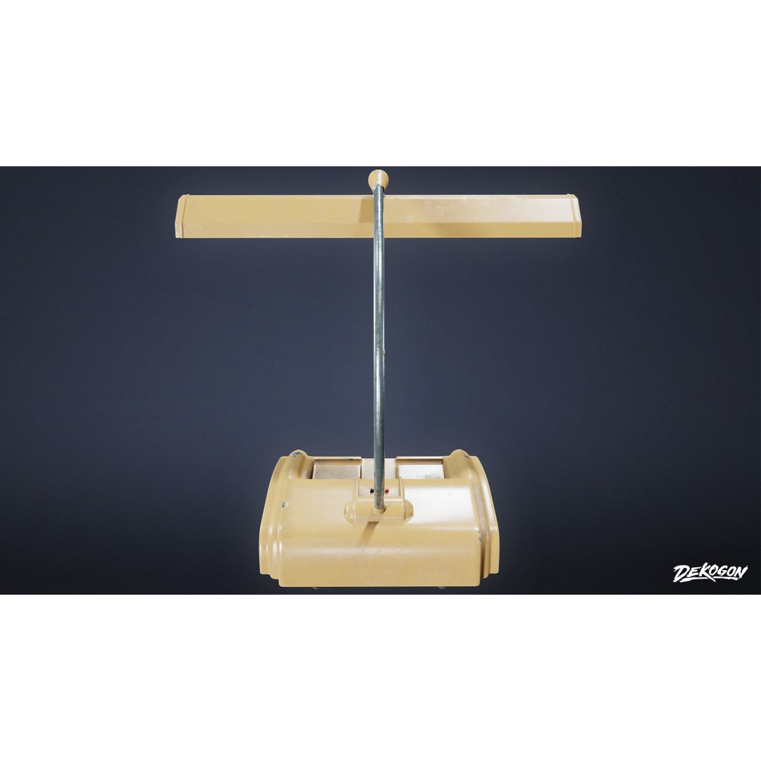 Lamp 3D Model – Low Poly Bedside Light with PBR Textures, FBX - View 11