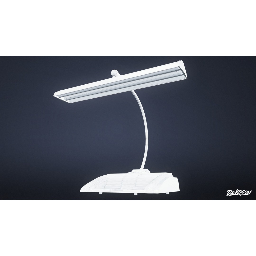 Lamp 3D Model – Low Poly Bedside Light with PBR Textures, FBX - View 20