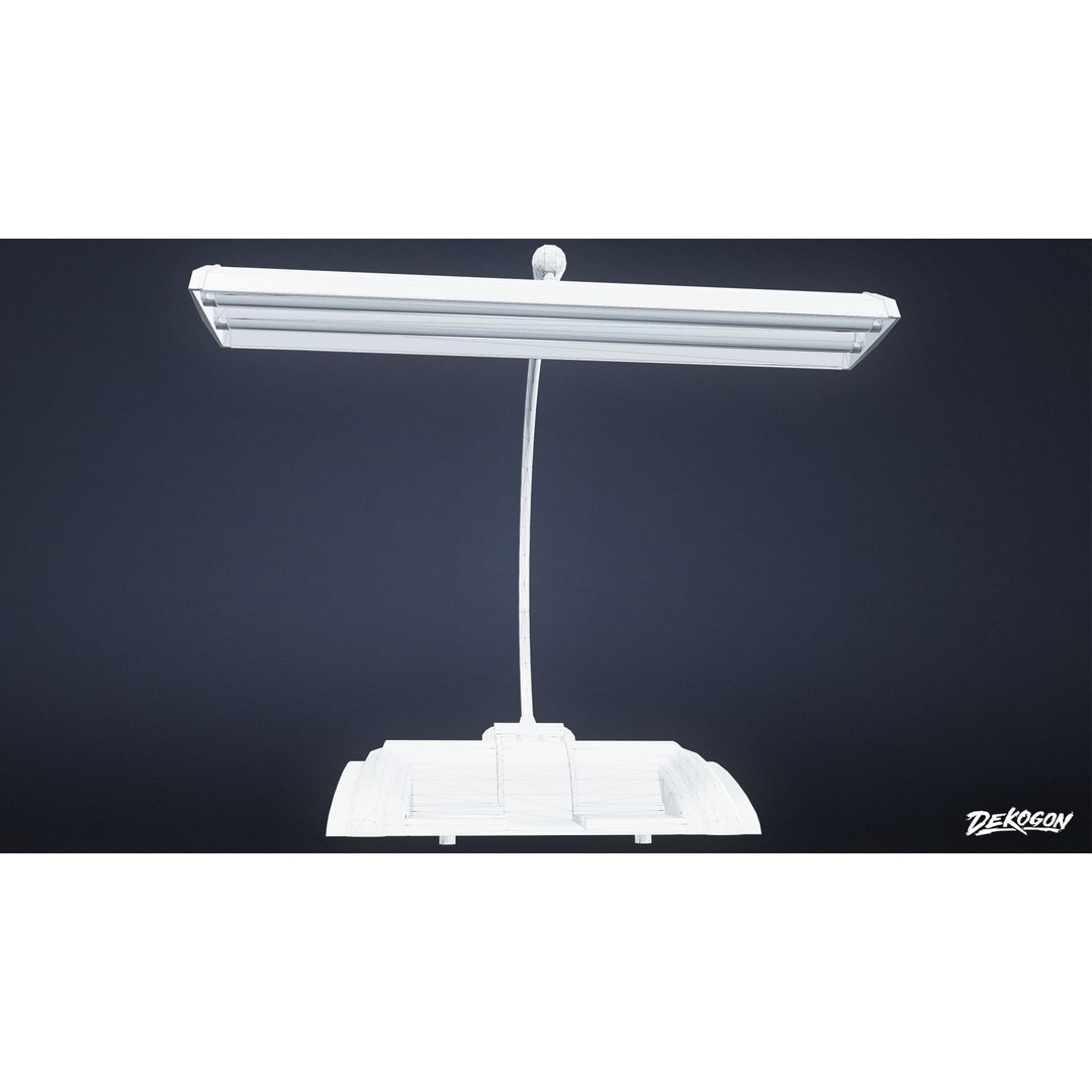 Lamp 3D Model – Low Poly Bedside Light with PBR Textures, FBX - View 21