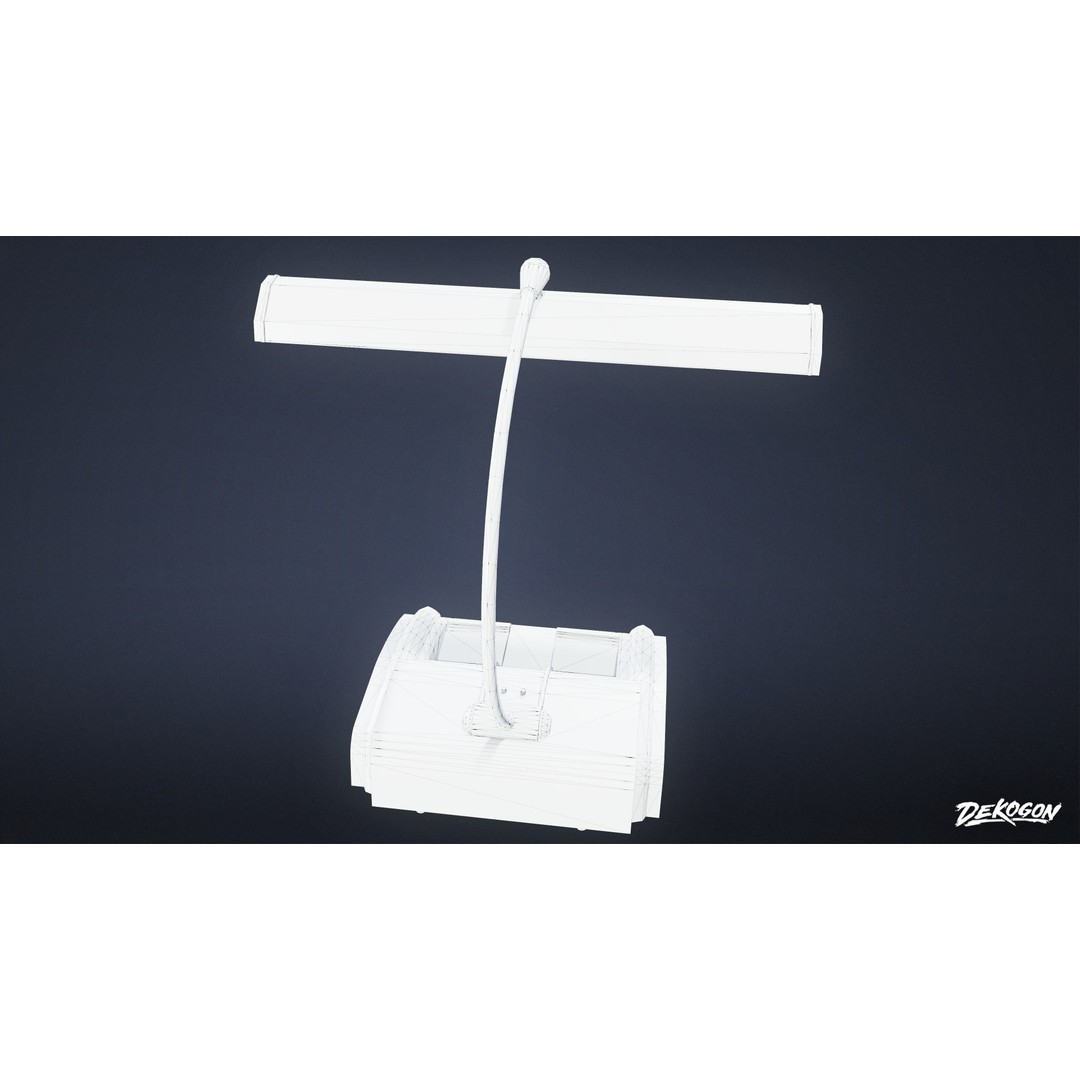 Lamp 3D Model – Low Poly Bedside Light with PBR Textures, FBX - View 22