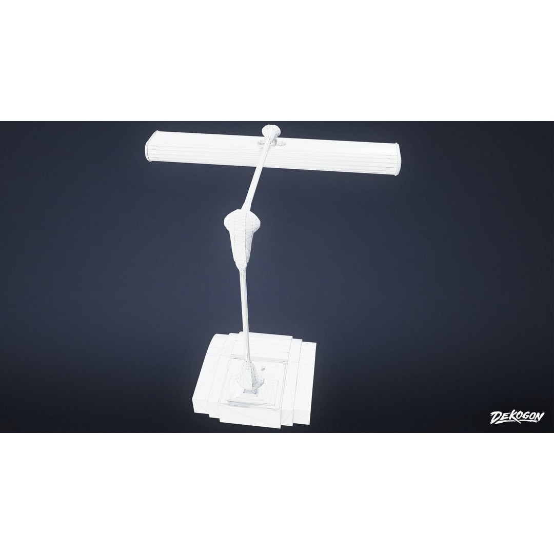Lamp 3D Model – Low Poly Bedside Light with PBR Textures, FBX - View 23