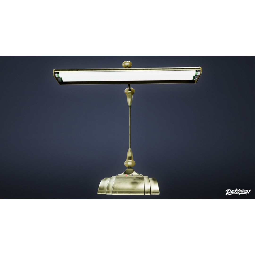 Lamp 3D Model – Low Poly Bedside Light with PBR Textures, FBX - View 3
