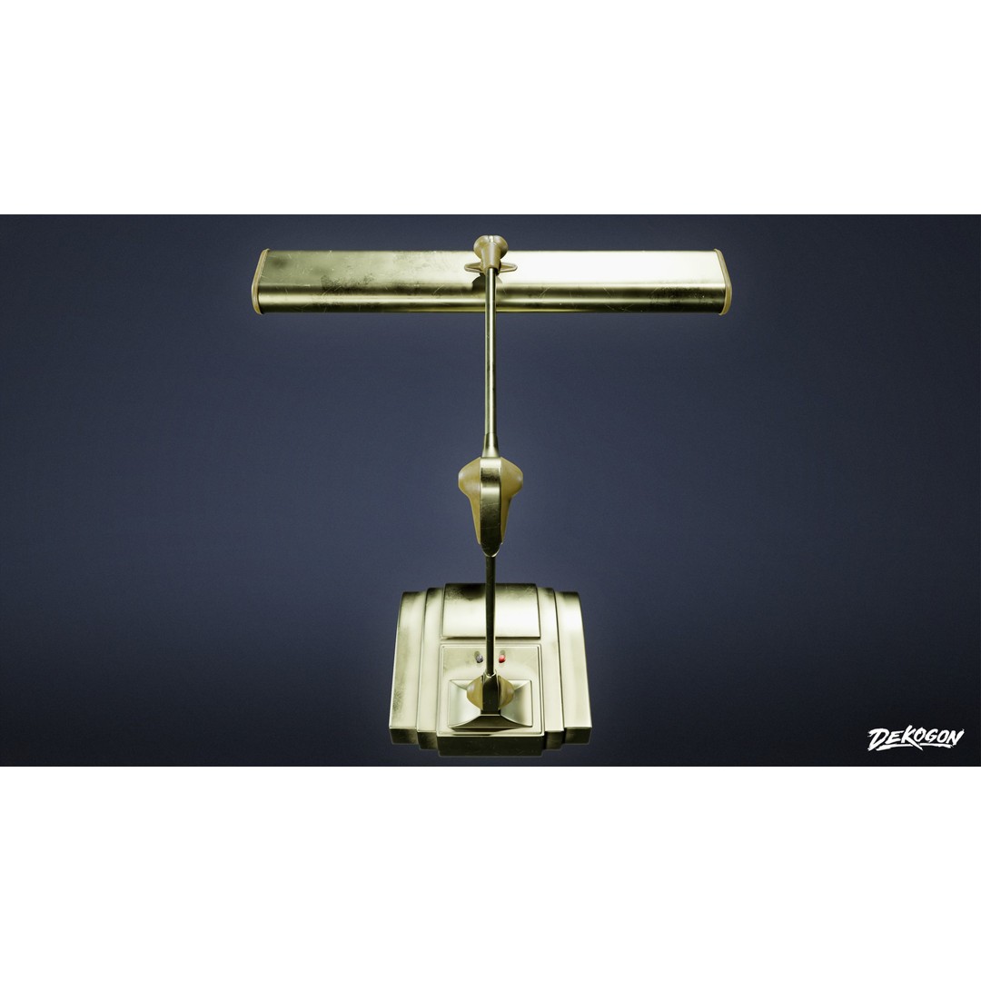 Lamp 3D Model – Low Poly Bedside Light with PBR Textures, FBX - View 6