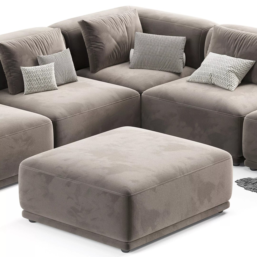 Connect Soft Modular Sofa 2 3D Model – High Poly Furniture Asset, FBX, OBJ - View 5