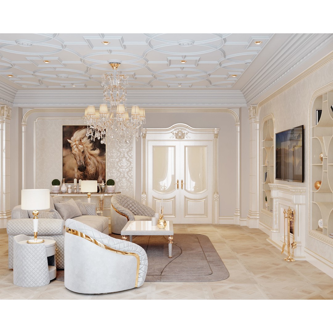 Interior Scene 3D Model – Textured Living Room with Natural Light - View 9