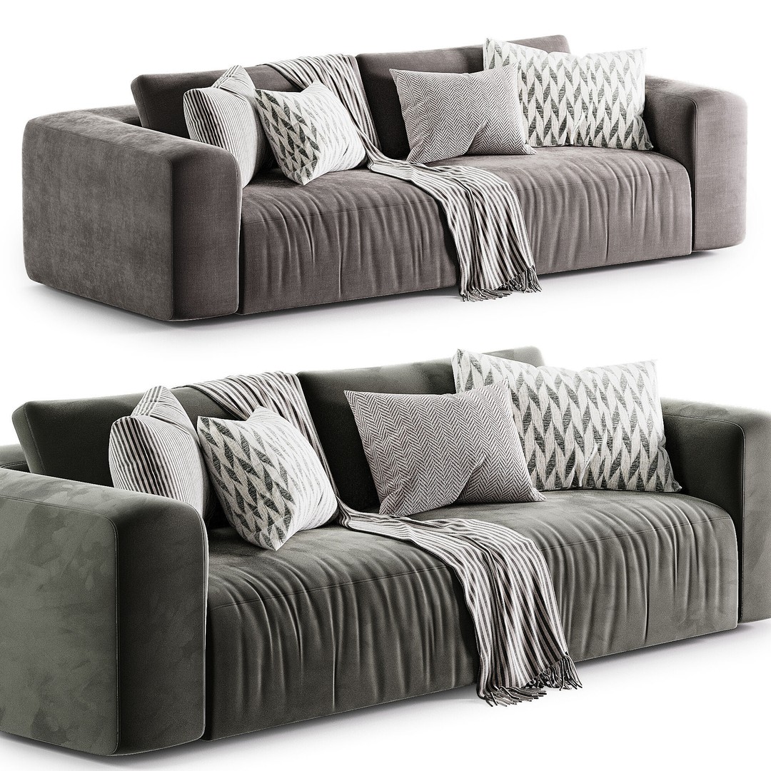 Fenton Sofa 3D Model – Modern Furniture Asset, FBX, OBJ, Corona - View 5
