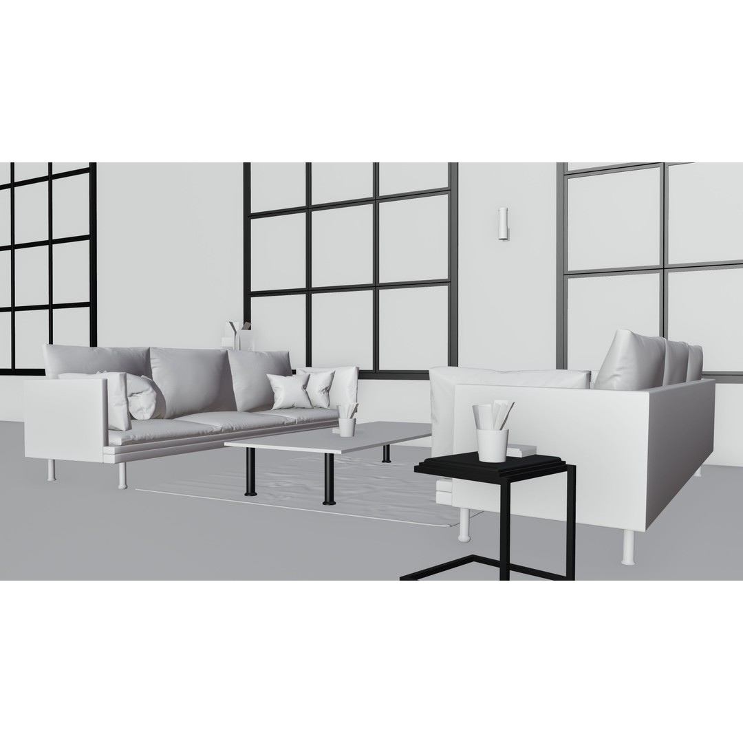 Industrial House Interior 3D Model – PBR Textured, Blender, FBX, OBJ - View 10