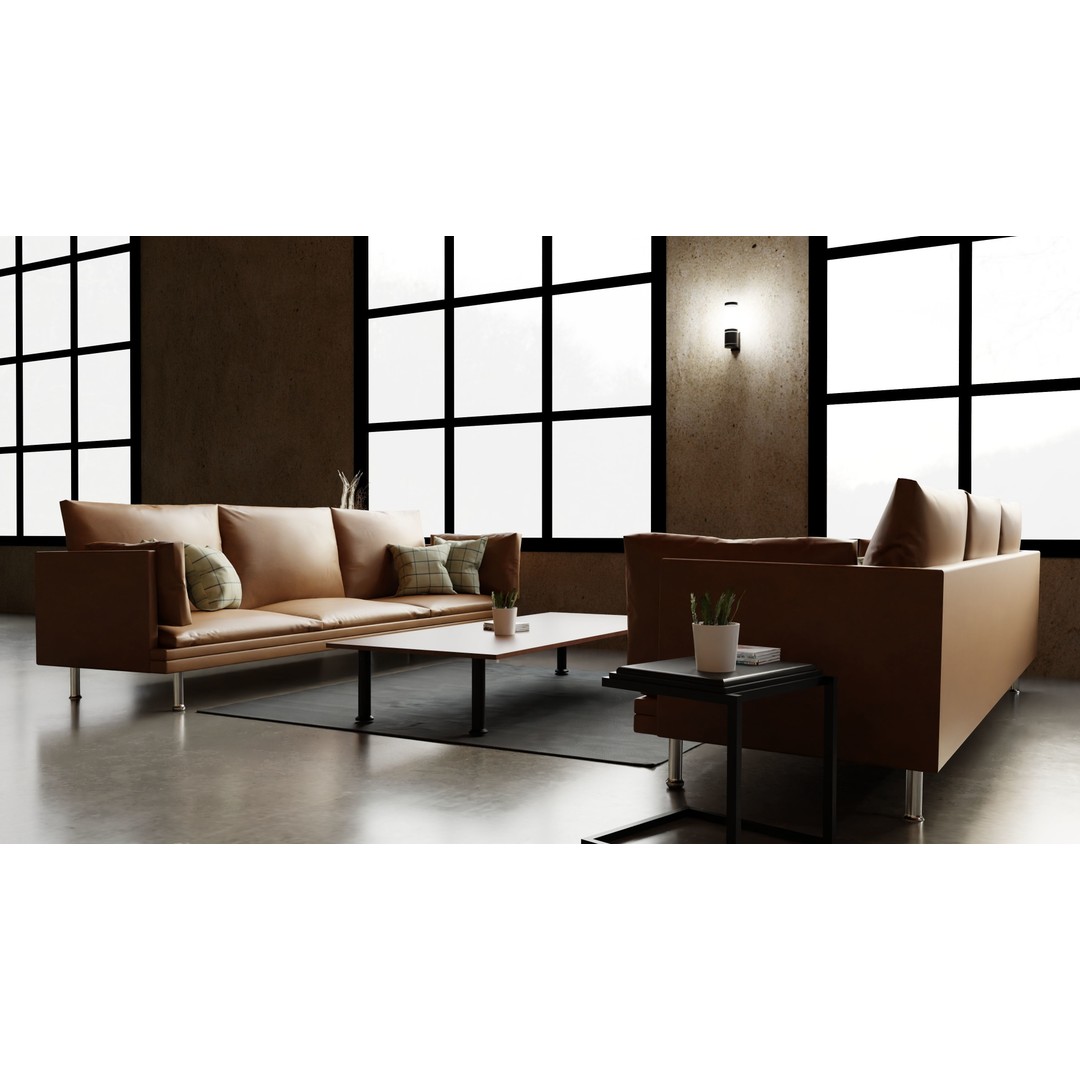 Industrial House Interior 3D Model – PBR Textured, Blender, FBX, OBJ - View 4