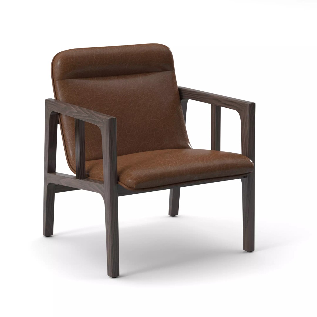 Arm Chair 3D Model – Realistic Modern Furniture Asset, FBX, OBJ - View 2