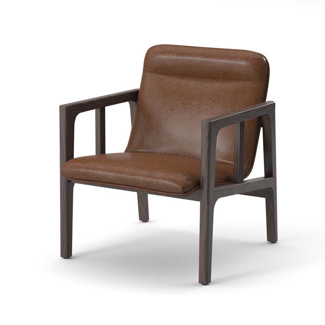 Arm Chair 3D Model – Realistic Modern Furniture Asset, FBX, OBJ - View 3