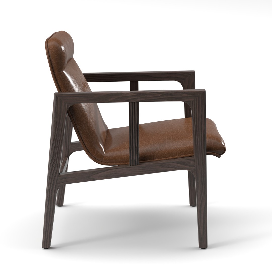 Arm Chair 3D Model – Realistic Modern Furniture Asset, FBX, OBJ - View 4
