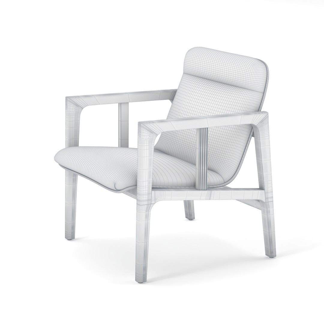 Arm Chair 3D Model – Realistic Modern Furniture Asset, FBX, OBJ - View 8