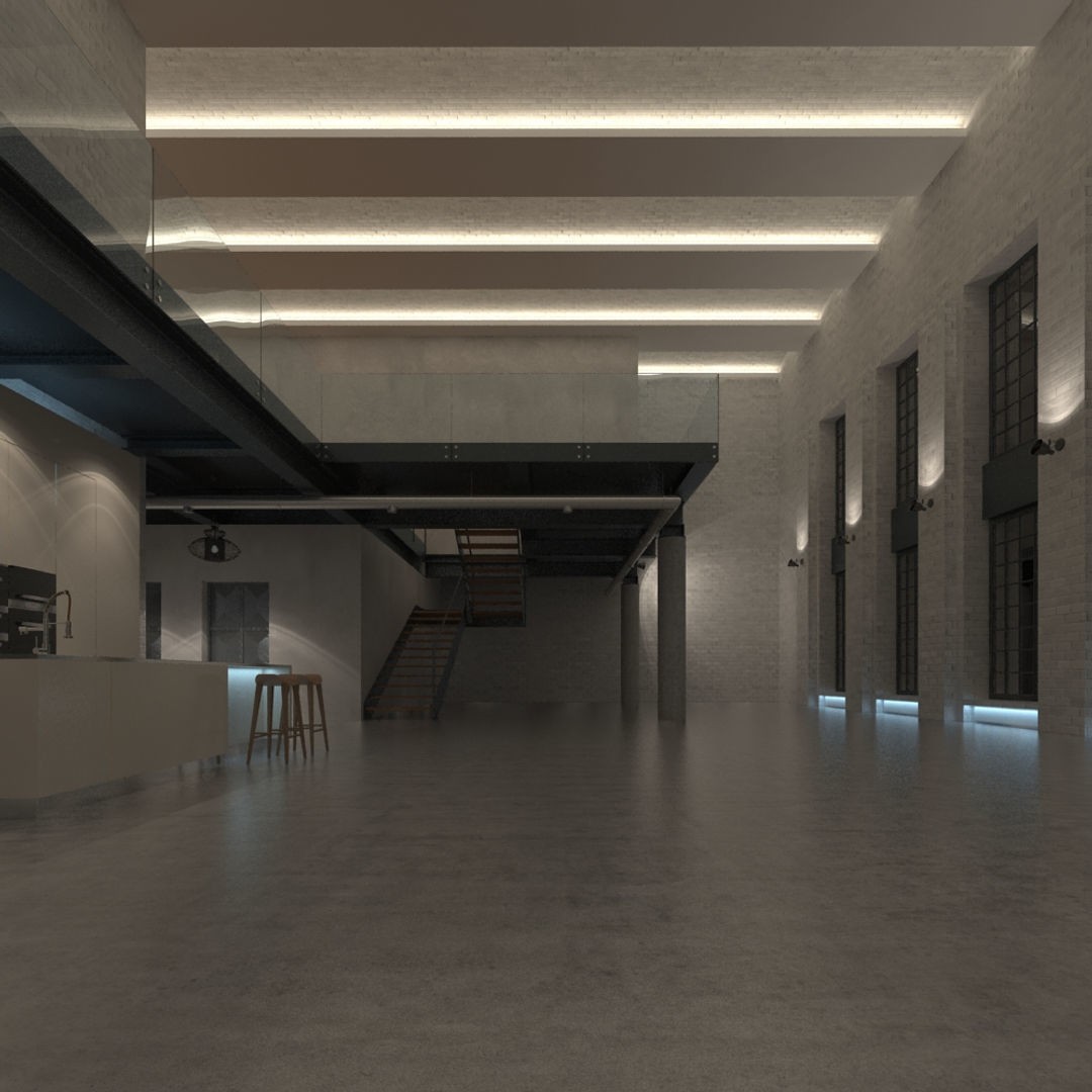 Luxury Loft Apartment 3D Model – High Poly Interior Scene, 3ds Max - View 3