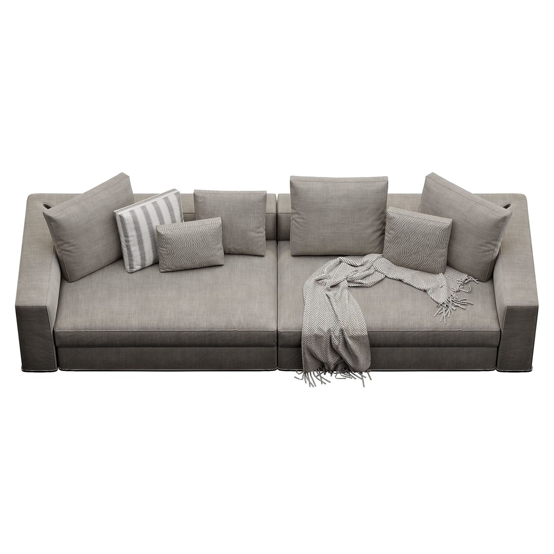 Powell Sofa 3D Model – High Poly Furniture Asset, FBX, OBJ - View 12
