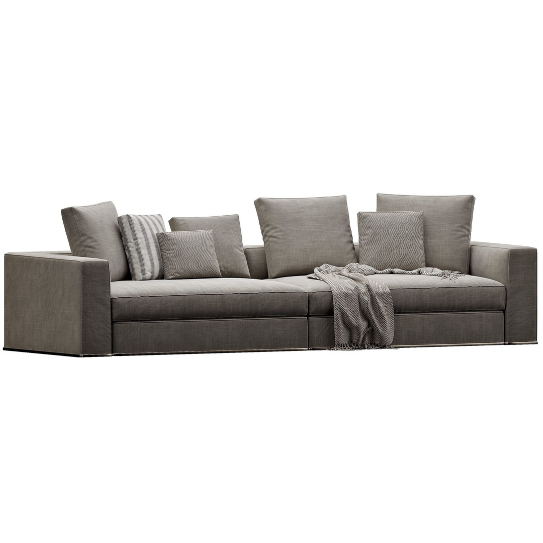Powell Sofa 3D Model – High Poly Furniture Asset, FBX, OBJ - View 14