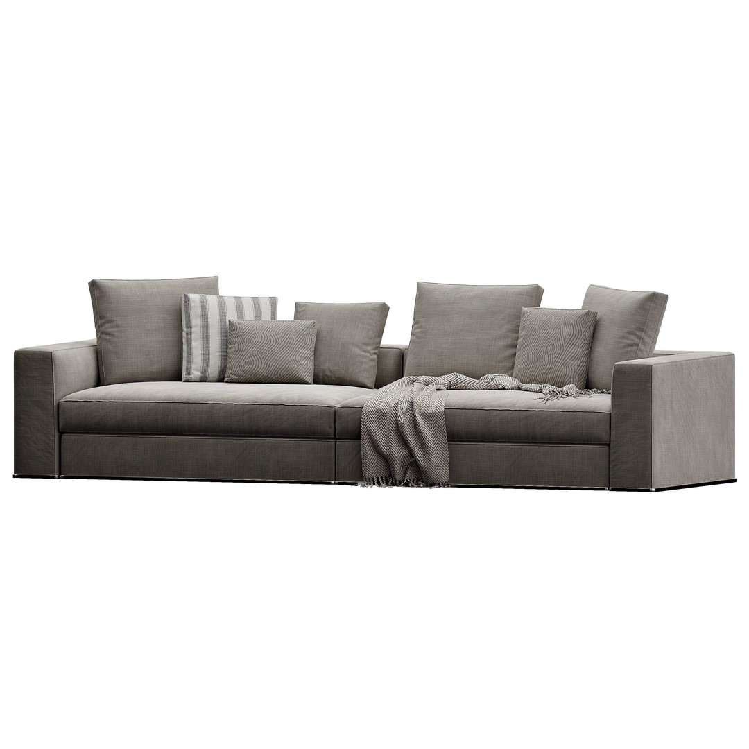 Powell Sofa 3D Model – High Poly Furniture Asset, FBX, OBJ - View 15
