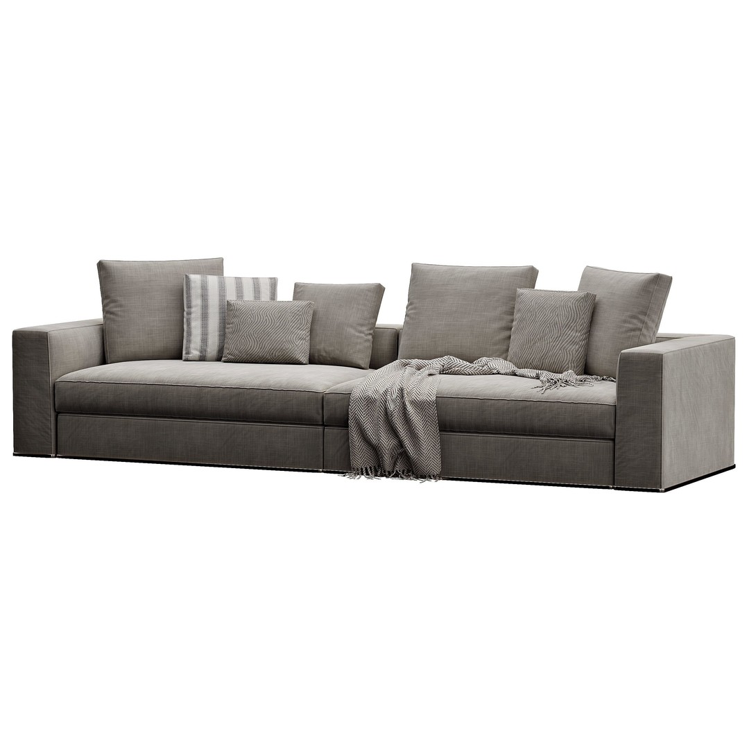 Powell Sofa 3D Model – High Poly Furniture Asset, FBX, OBJ - View 8