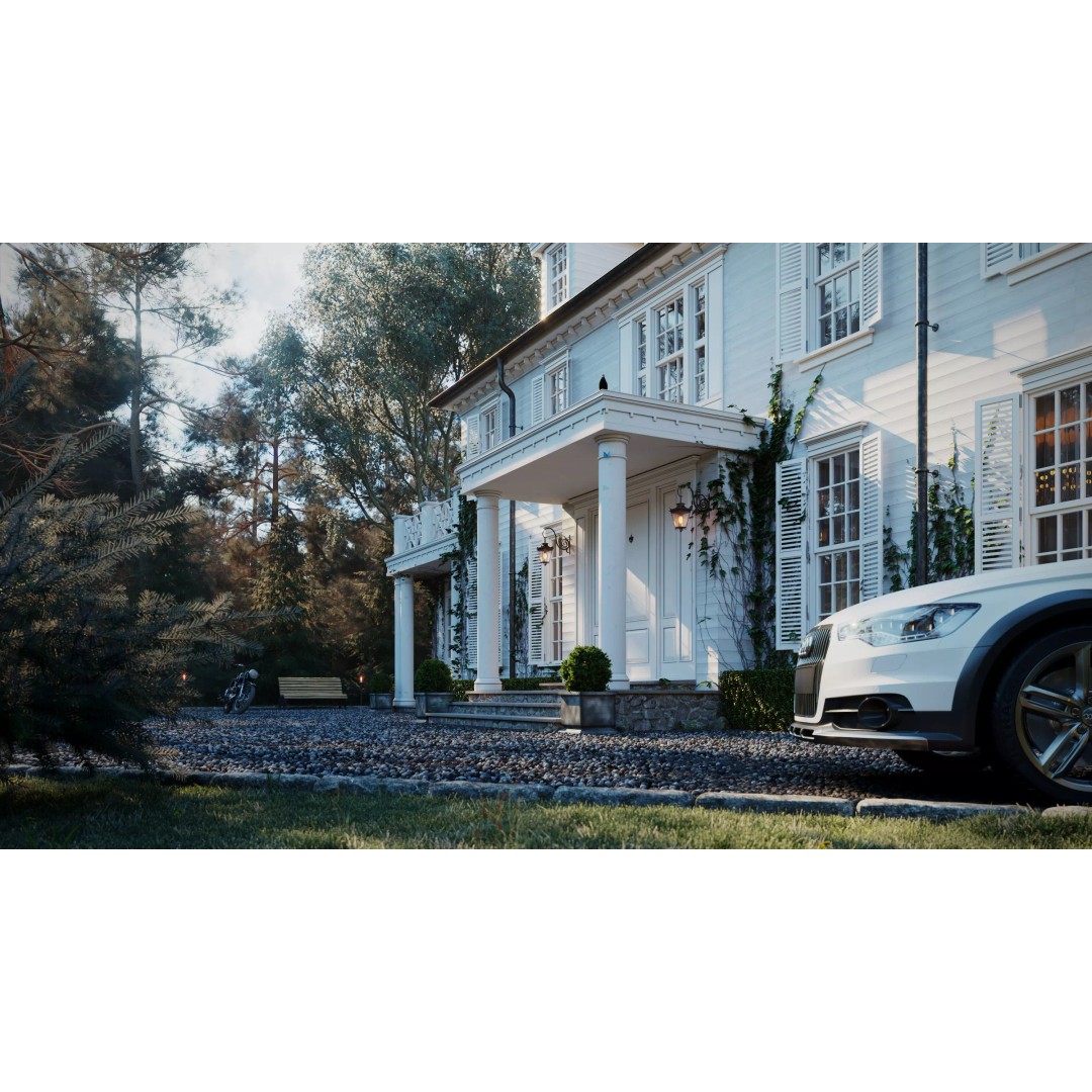 82Valley Audi Exterior 3D Model – Architectural Landscape, FBX, Corona - View 2