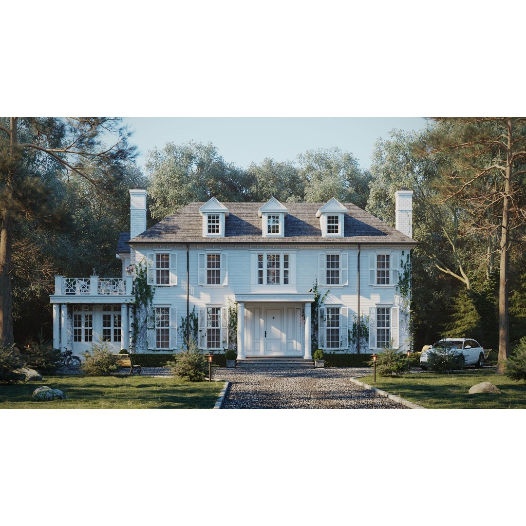 82Valley Audi Exterior 3D Model – Architectural Landscape, FBX, Corona - View 3