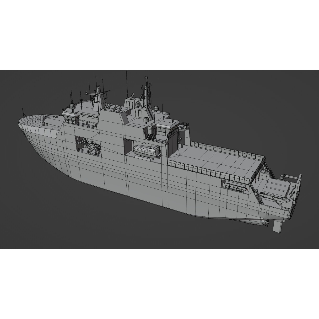 Arctic and Offshore Patrol Ship - Low-Poly 3D Model - View 14