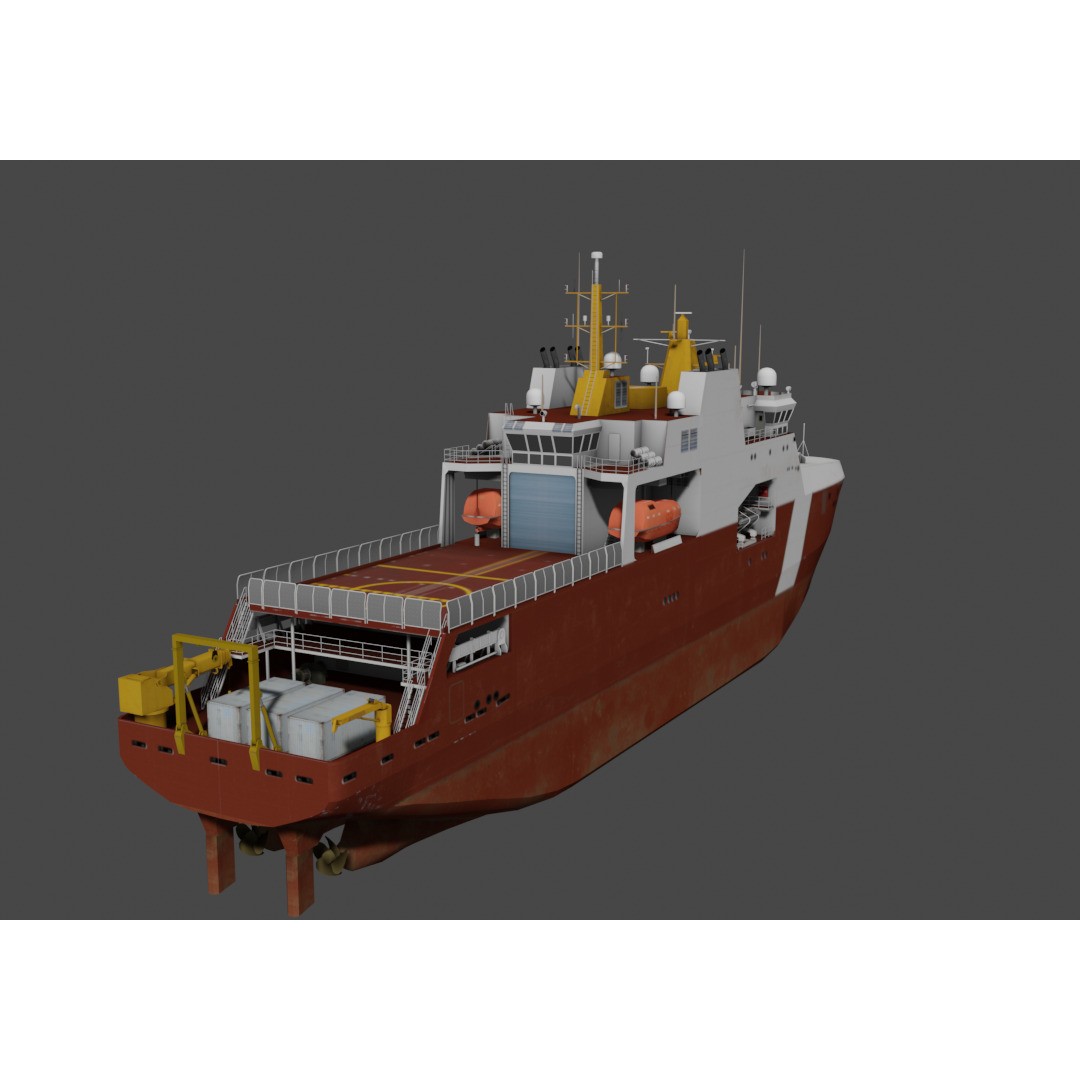 Arctic and Offshore Patrol Ship - Low-Poly 3D Model - View 6