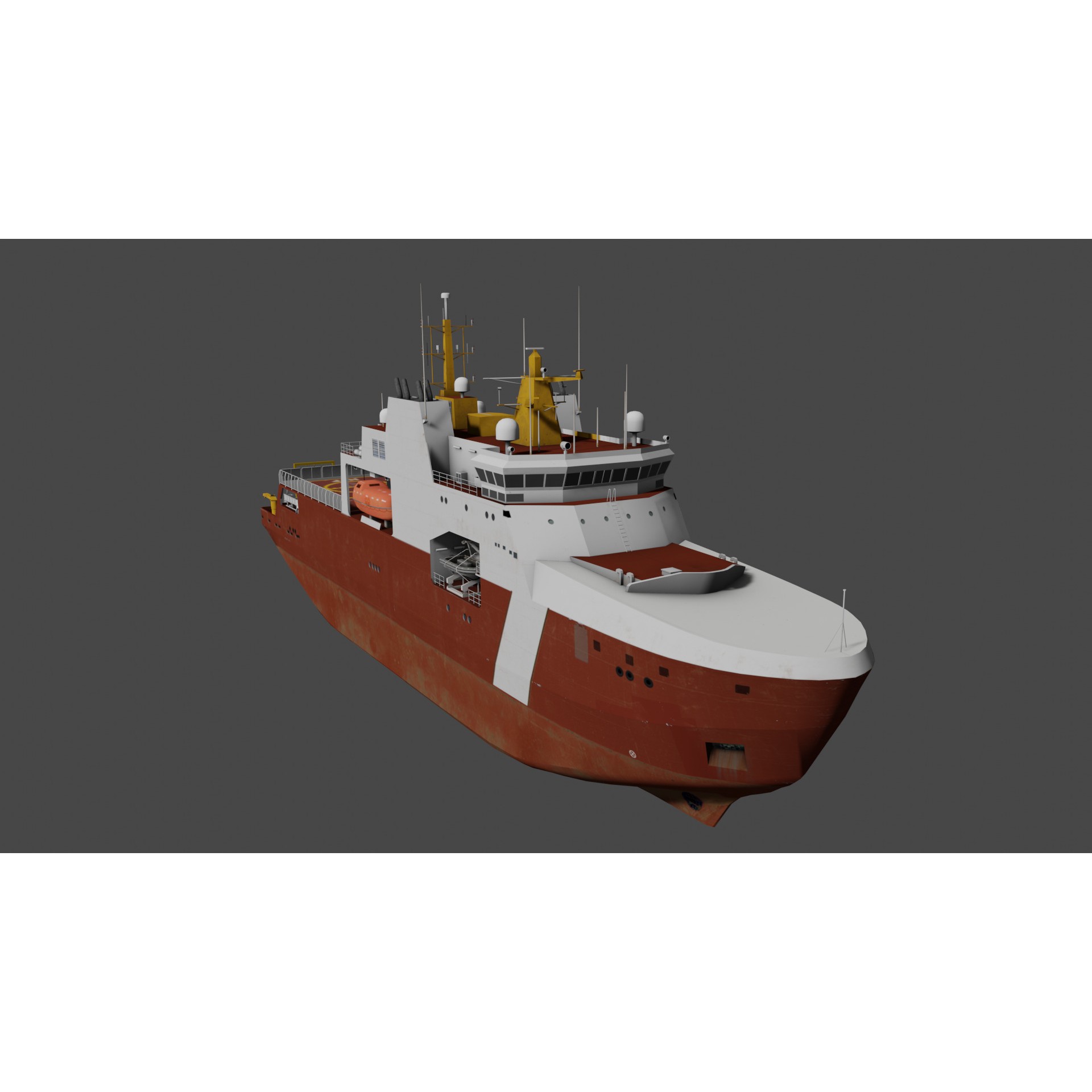 Arctic and Offshore Patrol Ship - Low-Poly 3D Model - View 7