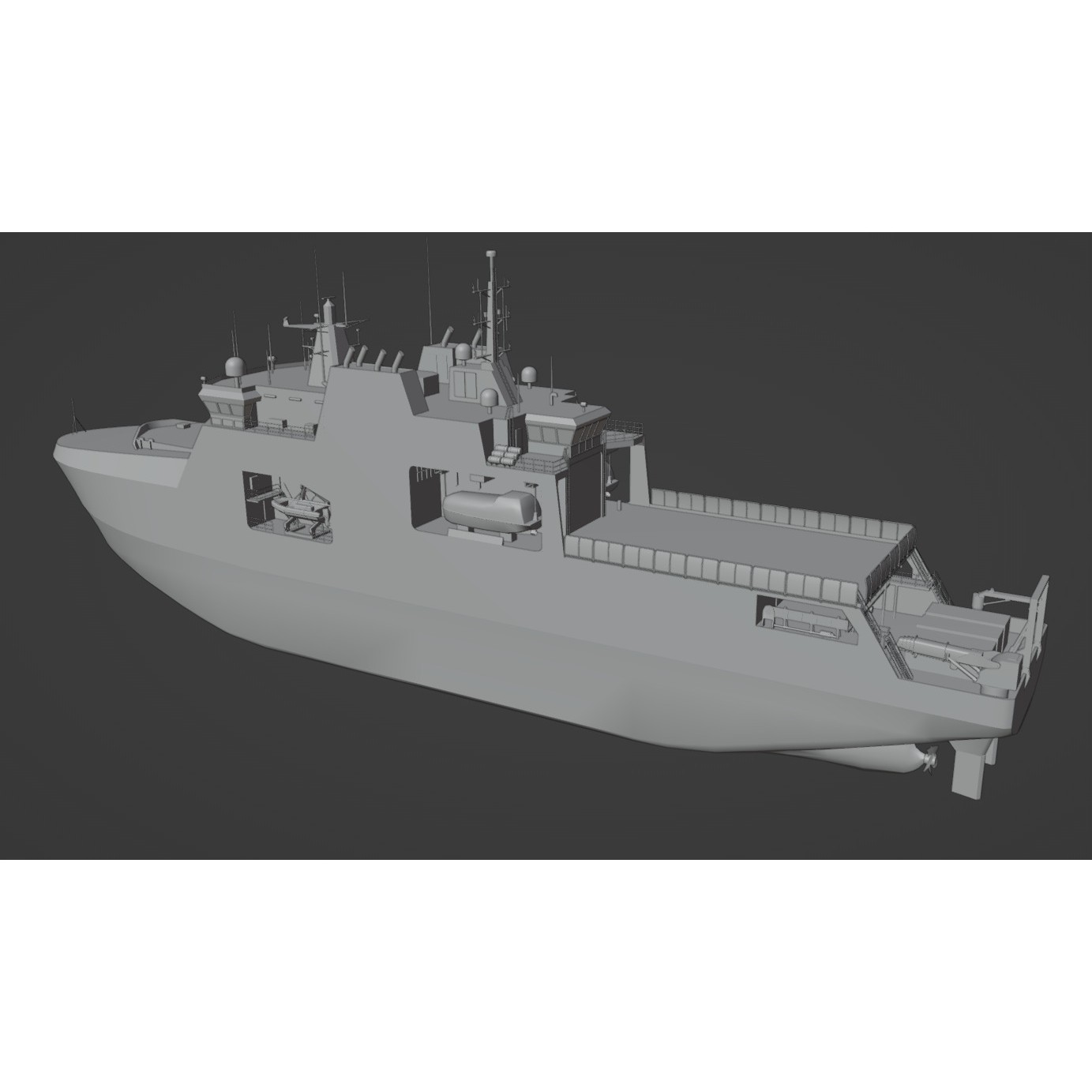 Arctic and Offshore Patrol Ship - Low-Poly 3D Model - View 9