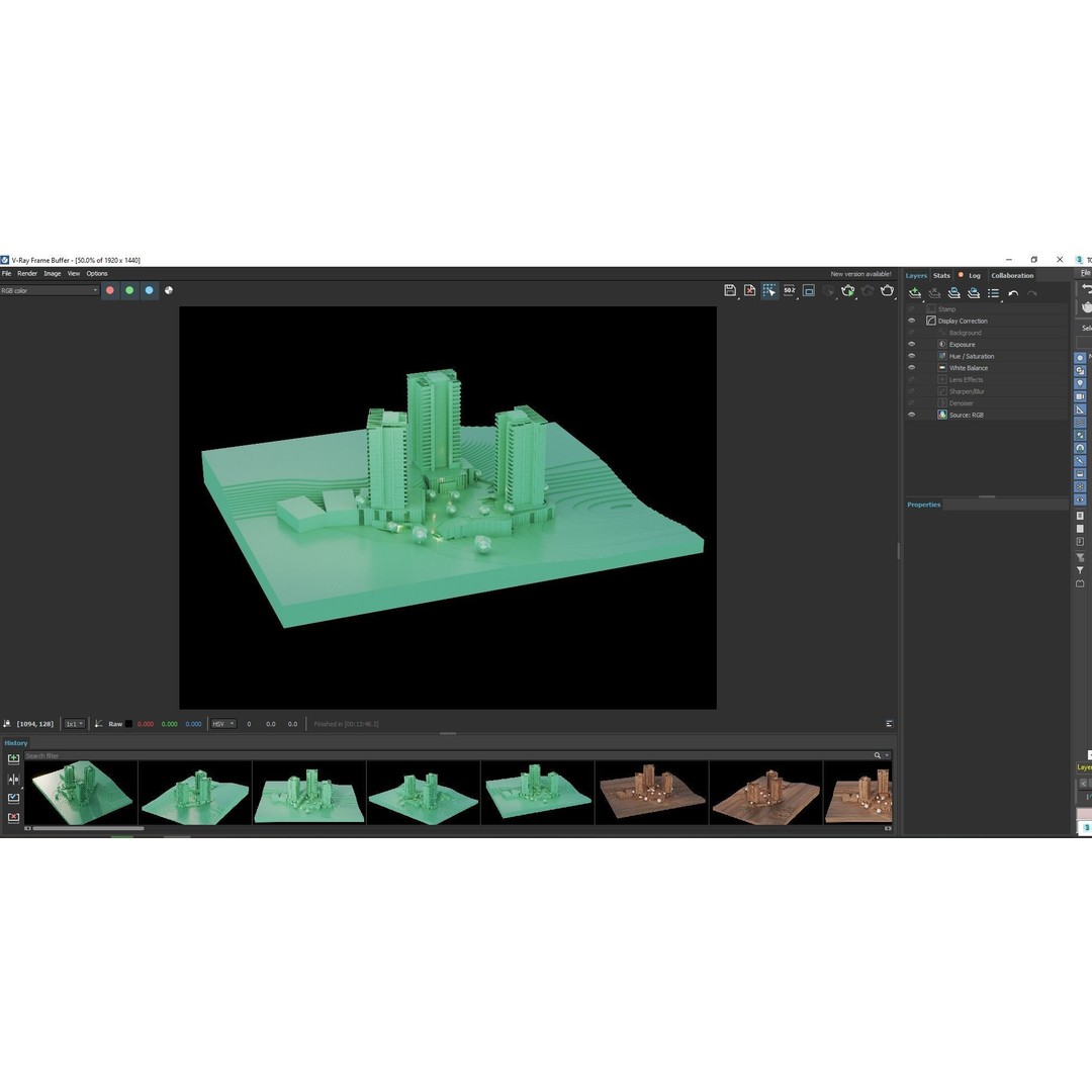 Residential Building 3D Model – Modern Maquette Design, FBX, Archviz - View 21