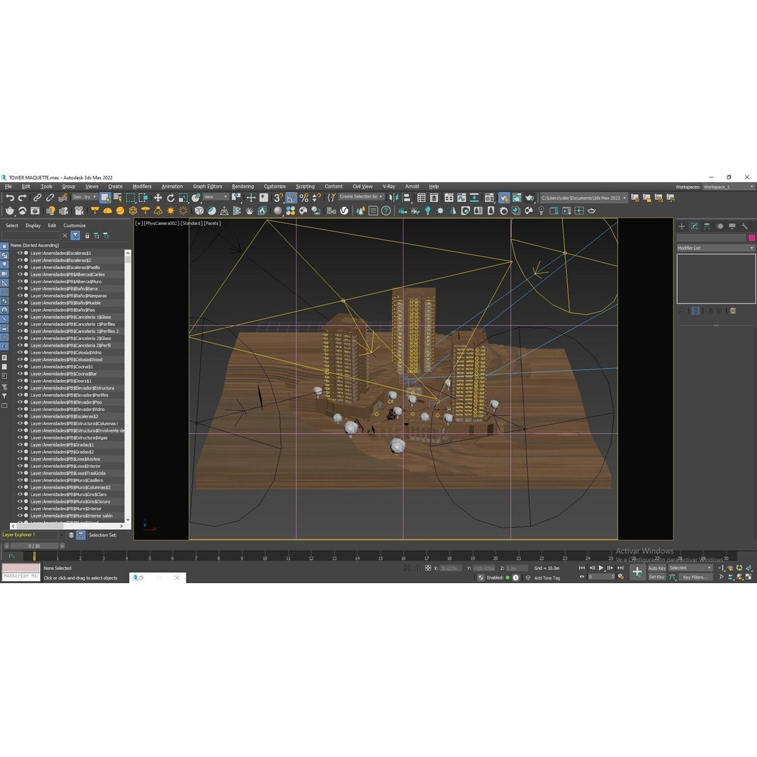 Residential Building 3D Model – Modern Maquette Design, FBX, Archviz - View 22